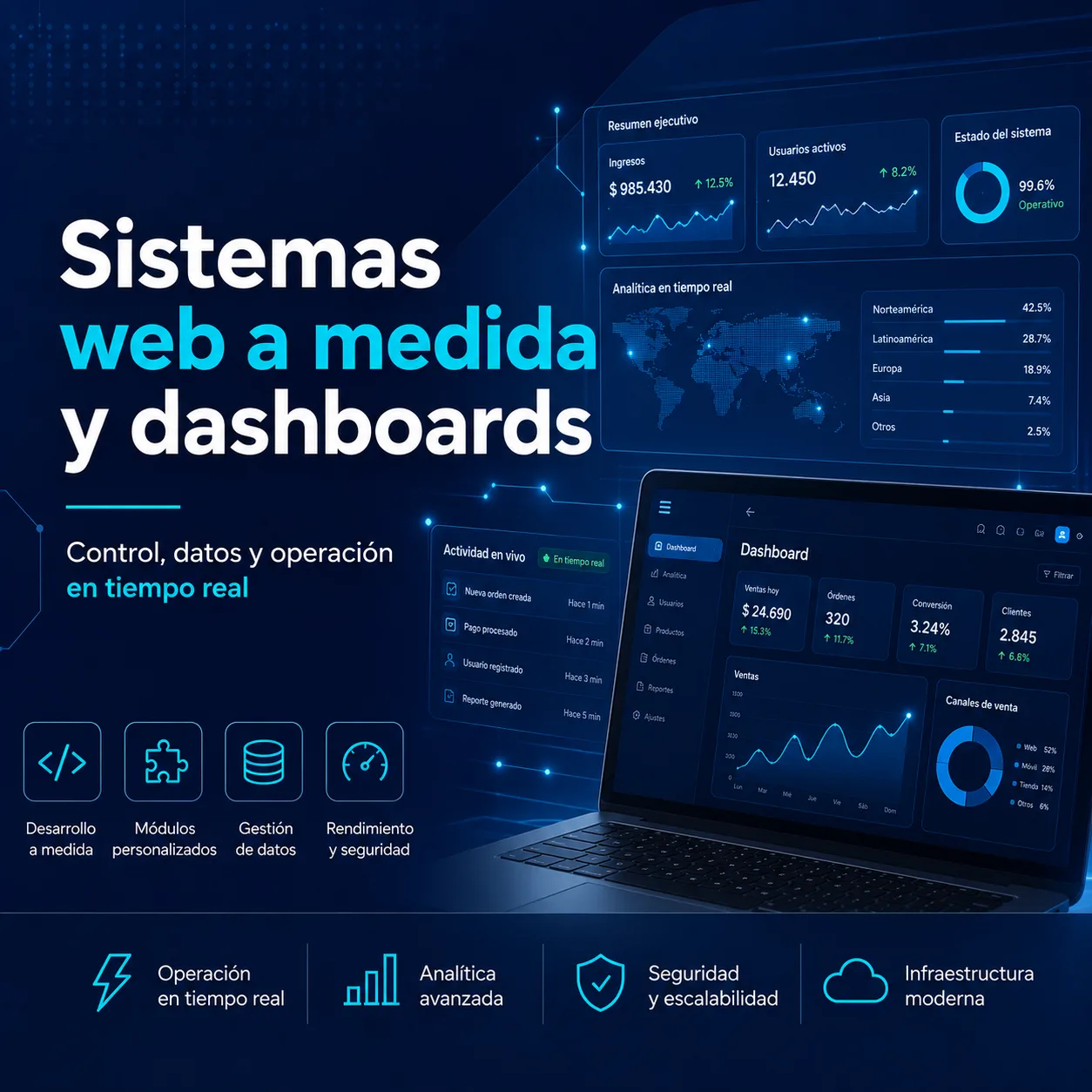 Sistemas web a medida y dashboards