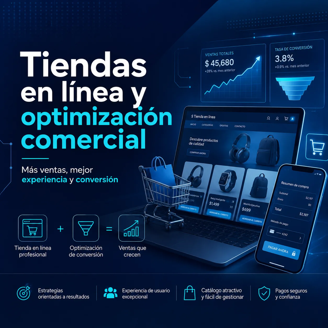 Tiendas en línea y optimización comercial
